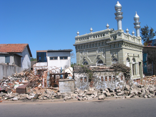 damage in the town of Galle