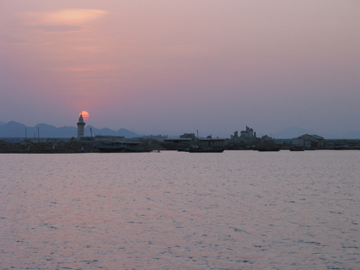 Sunset over the mosque at Suakin
