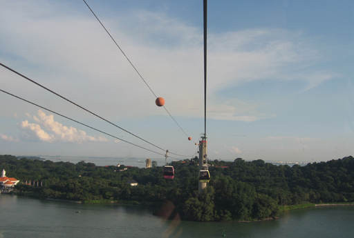 Cable cars to Sentosa Island